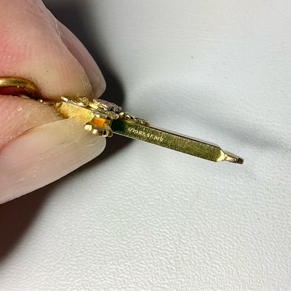 Vintage/Antique Cross Gold Filled HFB Fob or Pendant - Picture 4 of 5